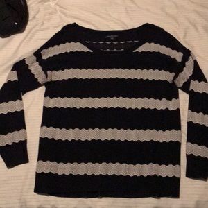 American Eagle Striped Crew Neck Sweater